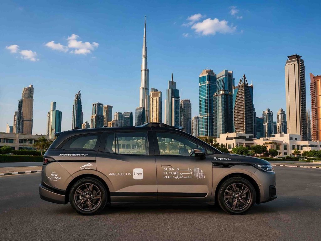 Uber e Baidu iniciam serviço de robotáxis sem motorista em Dubai